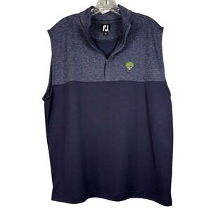 NWOT FOOTJOY (FJ) Men's Performance Golf Vest, Heather Yoke 1/2 Zip, Size Large
